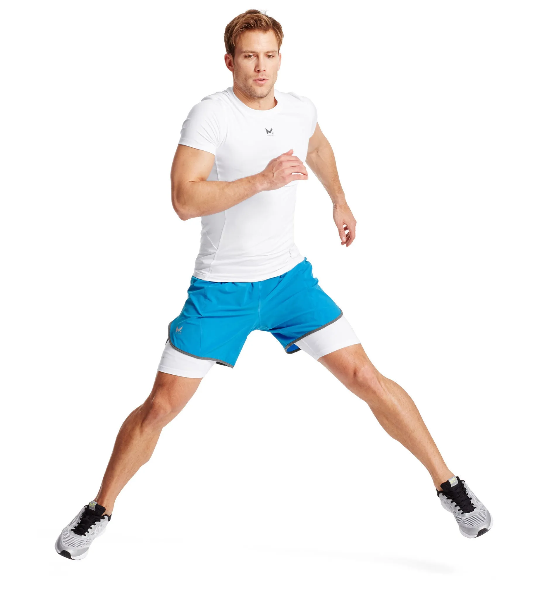 VaporActive Voltage 9" Compression Shorts | Bright White