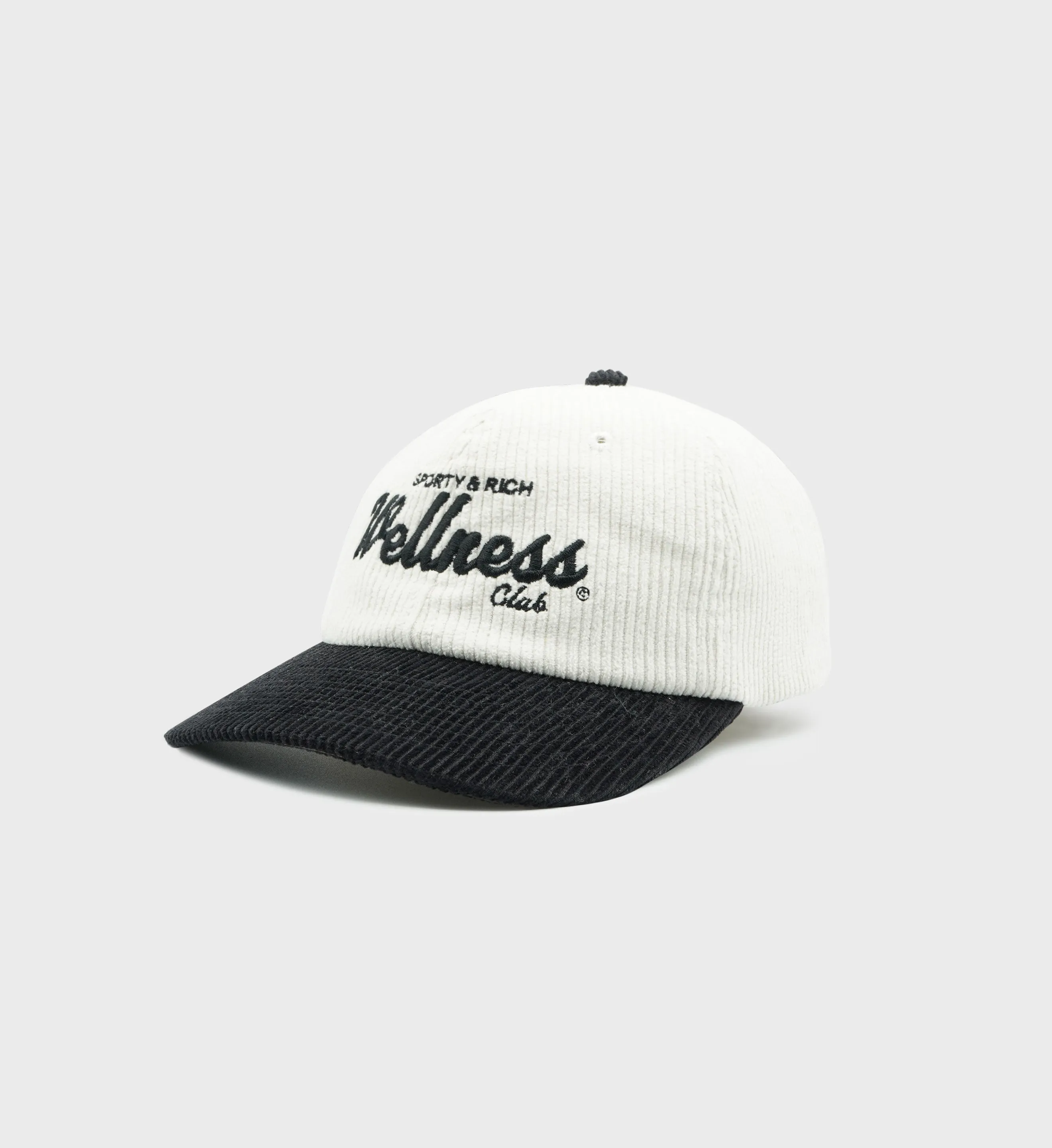 Wellness Club Corduroy Hat - White/Black