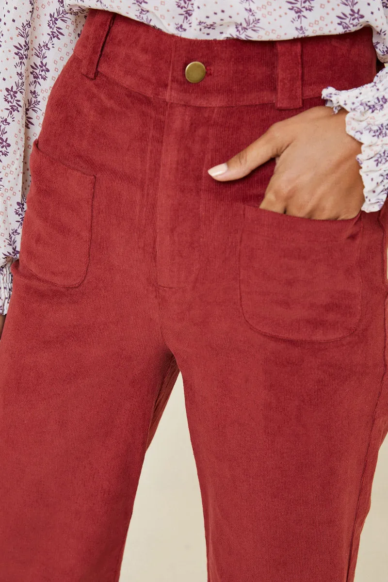 Womens Corduroy Wide Leg Pants