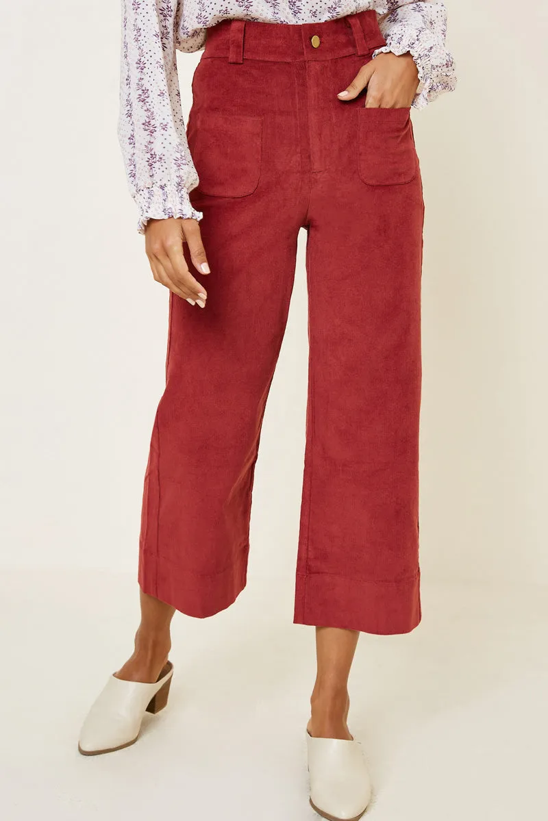 Womens Corduroy Wide Leg Pants