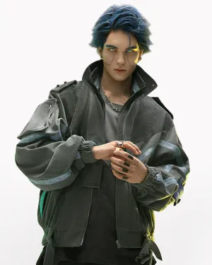 XIPHEVIL Cyberpunk Outfits Shadow Patrol Corduroy Jacket